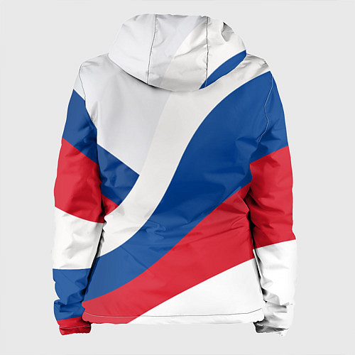Женская куртка Флаг России, паттерн / 3D-Белый – фото 2