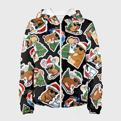 Женская куртка Новогодняя капибара с ёлкой