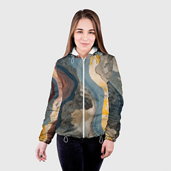 Куртка с капюшоном женская Флюид арт, цвет: 3D-белый — фото 2