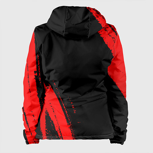 Женская куртка Mitsubishi - red gradient вертикально / 3D-Черный – фото 2