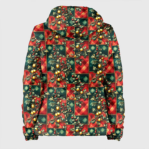 Женская куртка Остролистный падуб и золотые шары / 3D-Белый – фото 2