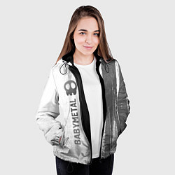 Куртка с капюшоном женская Babymetal - white gradient по-вертикали, цвет: 3D-черный — фото 2