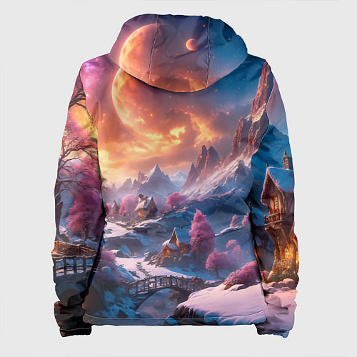 Женская куртка Fantasy river village / 3D-Белый – фото 2