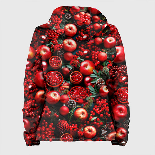 Женская куртка Рождественские ягоды и фрукты / 3D-Белый – фото 2