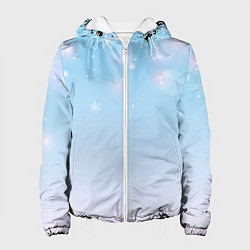 Женская куртка Зимний градиент со снежинками