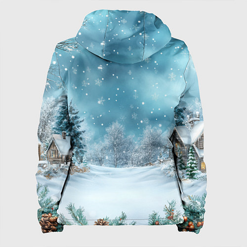 Женская куртка Новогодний снег / 3D-Белый – фото 2