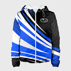 Женская куртка Субару - бело-синий