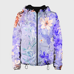 Женская куртка Растения на розовом фоне