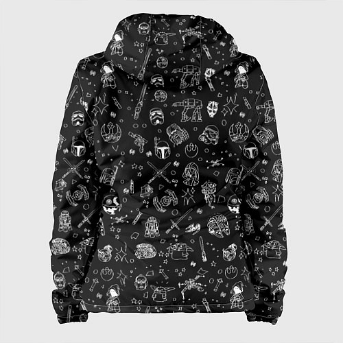 Женская куртка Звездные войны паттерн / 3D-Черный – фото 2