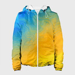 Женская куртка Желто голубой градиент