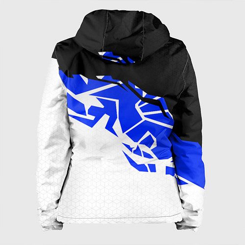 Женская куртка Блюлок - абстракция синяя / 3D-Черный – фото 2