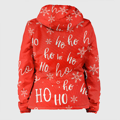 Женская куртка Новый год ho ho ho / 3D-Черный – фото 2