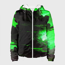 Женская куртка Кислотный зелёный закат