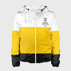 Куртка с капюшоном женская Без труда не вытащишь и рыбку - с флагом черная на, цвет: 3D-белый