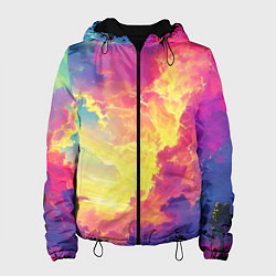 Женская куртка Розовые облака на синем небе