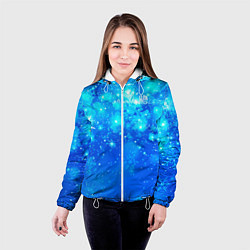 Куртка с капюшоном женская Морозное свечение, цвет: 3D-белый — фото 2