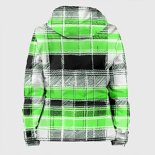 Женская куртка Белые полосы на чёрно-зелёном фоне / 3D-Белый – фото 2