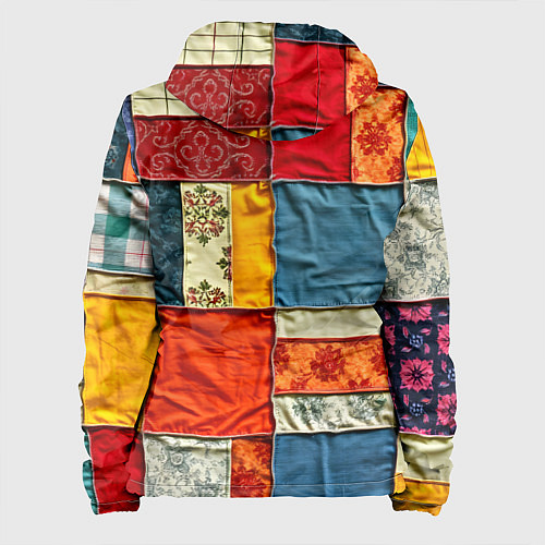 Женская куртка Пэчворк из ярких тканей / 3D-Белый – фото 2