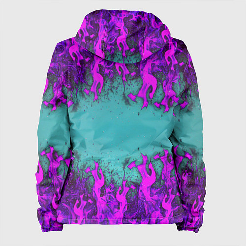 Женская куртка Фиолетовое пламя / 3D-Белый – фото 2