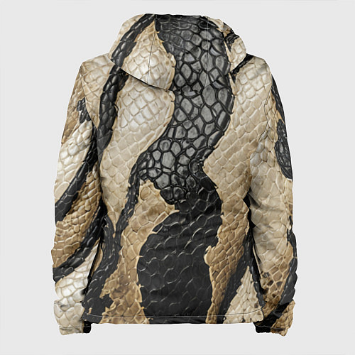 Женская куртка В коже рептилии / 3D-Черный – фото 2