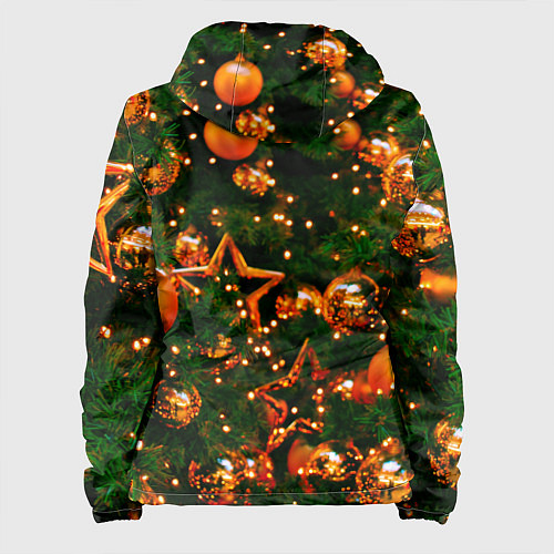 Женская куртка Новогодние игрушки на ветках / 3D-Белый – фото 2