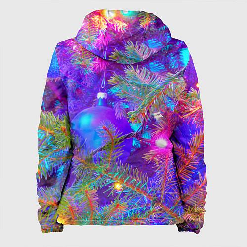 Женская куртка Новогоднее свечение гирлянд / 3D-Белый – фото 2