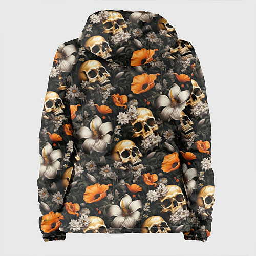 Женская куртка Маки и черепа / 3D-Черный – фото 2