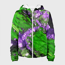 Женская куртка Фиолетовый минерал в зелёном камне