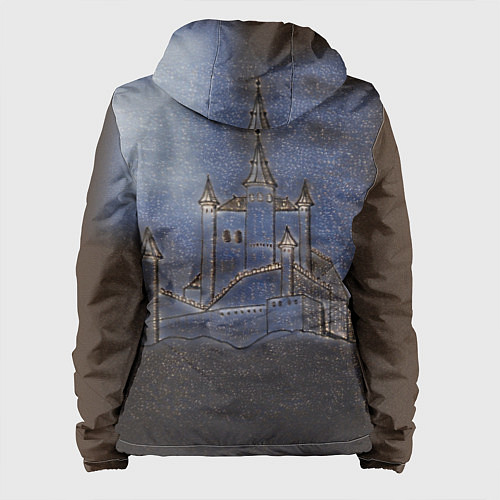 Женская куртка Замок принцессы / 3D-Черный – фото 2