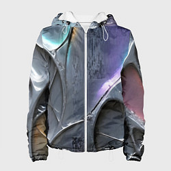 Женская куртка Полированный серебряный металл