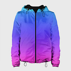 Женская куртка Градиент закат сине-розовый