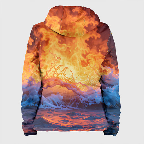 Женская куртка Стихия огня и воды / 3D-Белый – фото 2