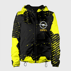 Куртка с капюшоном женская Opel auto hexagon steel, цвет: 3D-черный