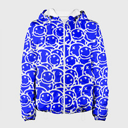 Куртка с капюшоном женская Nirvana logo blue, цвет: 3D-белый