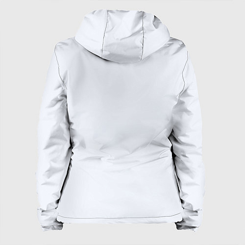 Женская куртка Сердце и ветка цветущая сакура с цветами / 3D-Белый – фото 2