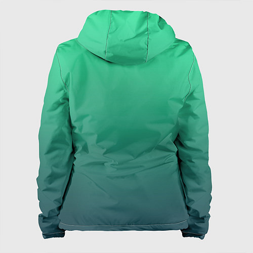 Женская куртка Градиент тихоокеанский зелёный / 3D-Белый – фото 2