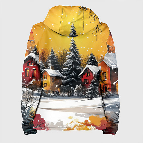 Женская куртка Новогодний двор / 3D-Белый – фото 2