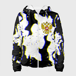 Женская куртка Россия герб глитч