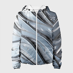 Женская куртка Полированный металл серебряный