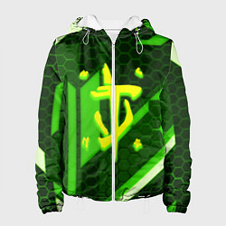 Женская куртка Doom geometry green