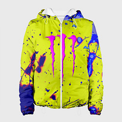 Куртка с капюшоном женская Monster energy краски, цвет: 3D-белый
