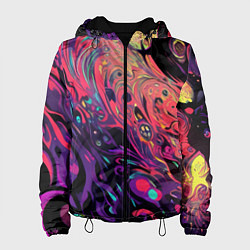 Куртка с капюшоном женская Интерференционные цвета, цвет: 3D-черный