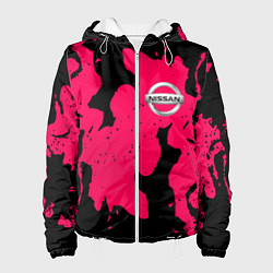 Куртка с капюшоном женская Nissan fire pink, цвет: 3D-белый