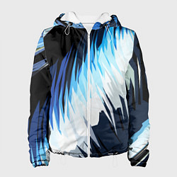 Женская куртка Бело-синие острые полосы