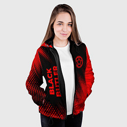 Куртка с капюшоном женская Black Butler - red gradient вертикально, цвет: 3D-черный — фото 2