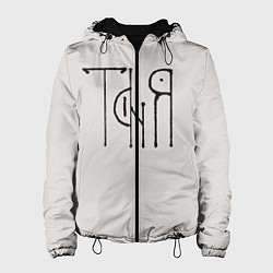 Куртка с капюшоном женская Вязью Таня - чёрная надпись, цвет: 3D-черный