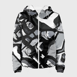 Женская куртка Чёрно-серая абстракция