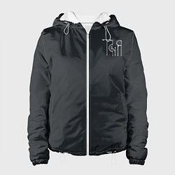 Куртка с капюшоном женская Таня - белая надпись вязью, цвет: 3D-белый