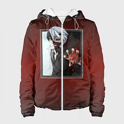 Куртка с капюшоном женская Аниме Токийский Гуль, цвет: 3D-белый