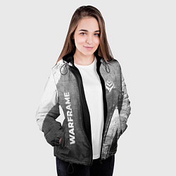 Куртка с капюшоном женская Warframe - grey gradient вертикально, цвет: 3D-черный — фото 2